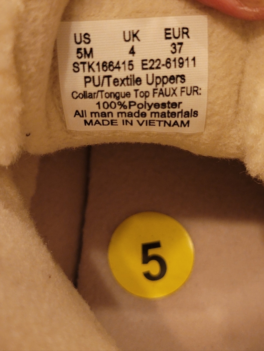 Sperry Youth Girls Alpine Saltwater Pearlized Ivory Duck Boots STK166415 Sz 5M - Picture 6 of 6